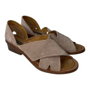 Alberto Fermani Trino Cross Strap Suede Sandals